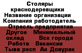 Столяры-краснодеревщики › Название организации ­ Компания-работодатель › Отрасль предприятия ­ Другое › Минимальный оклад ­ 1 - Все города Работа » Вакансии   . Тыва респ.,Ак-Довурак г.